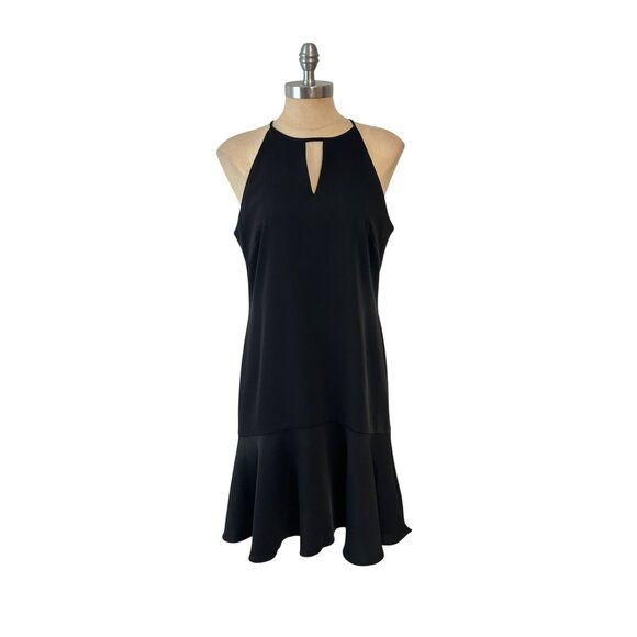 White House Black Market Black Sleeveless Flare Hem Dress NWT Size 4 - Picture 1 of 4